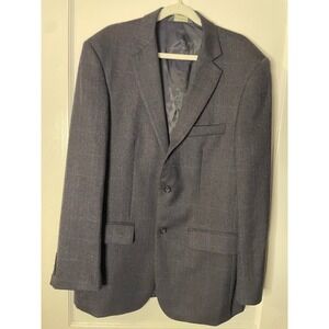 Pronto Uomo Platinum Lambswool Blazer Sport‎ Coat Mens 40 Long Gray Herringbone